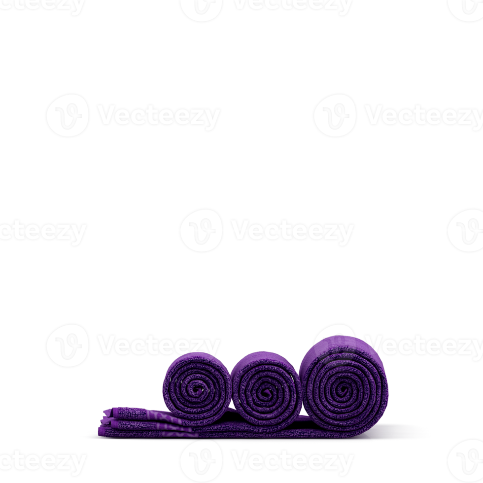 Isometric towels 3D isolated render png