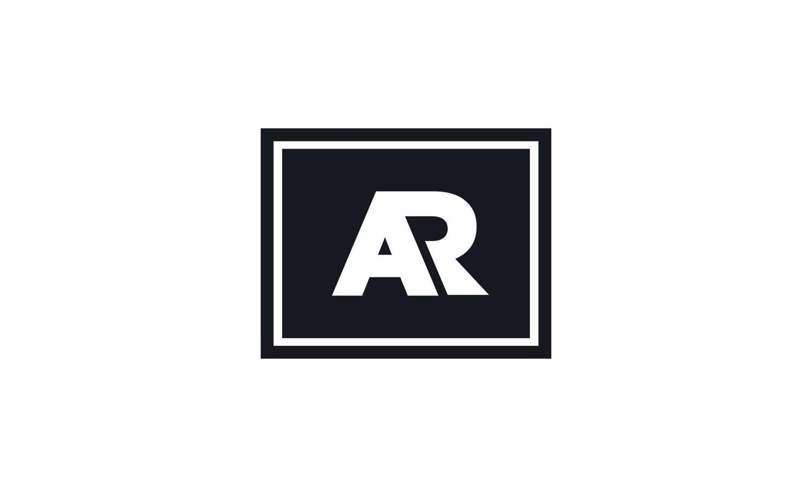 Letter AR logo design vector Pro vector