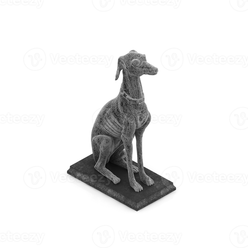 Isometric Statue 3D isolated render png