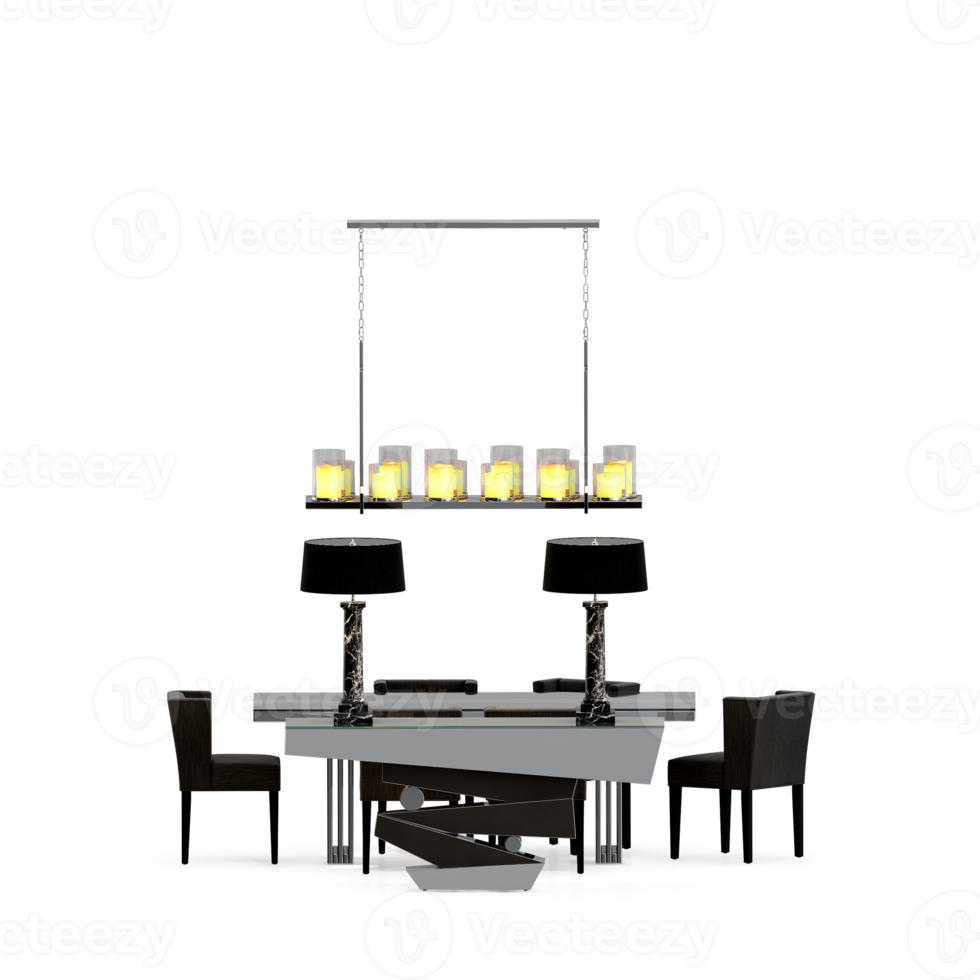 isometrische tafel reeks voorkant 3d geven png