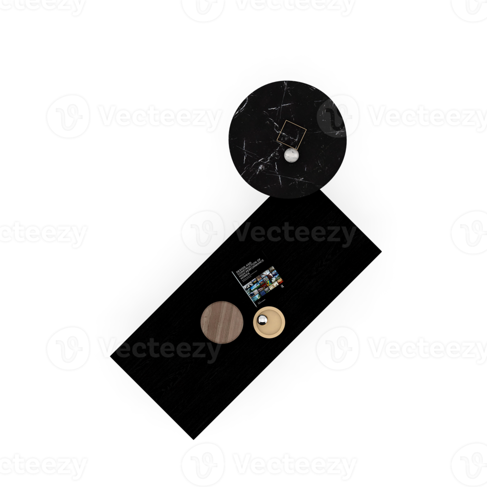 Isometric Table set Top 3D render png