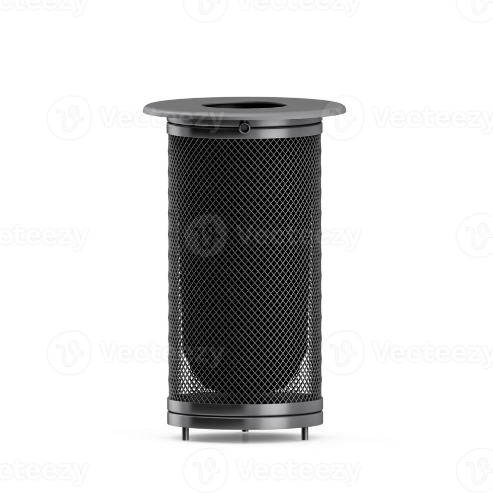 Isometric Trash Cans 3D Render png