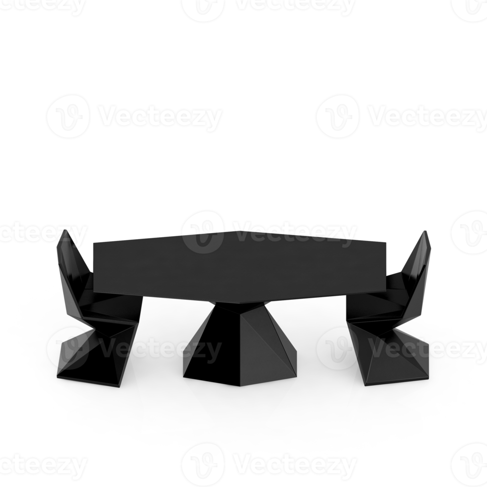 Isometric Table set Perspective 3D render png