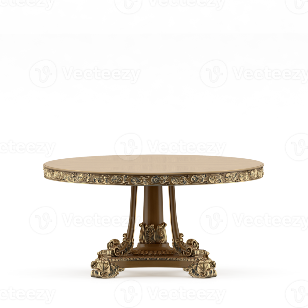 Isometric Table set front 3D render png
