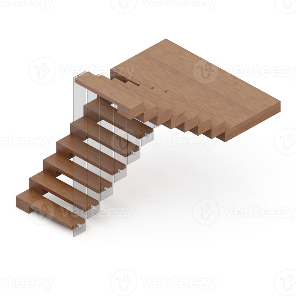 Isometric Stairs 3D isolated png