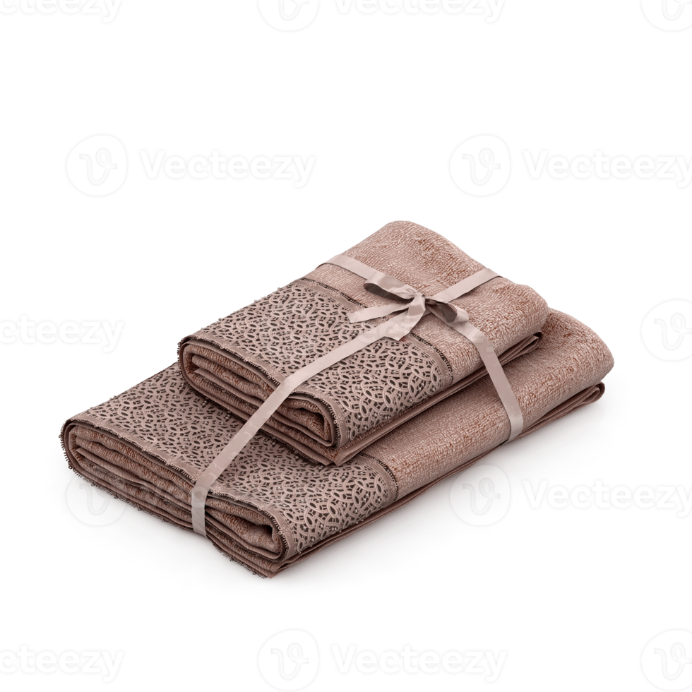 Isometric towels 3D isolated render png