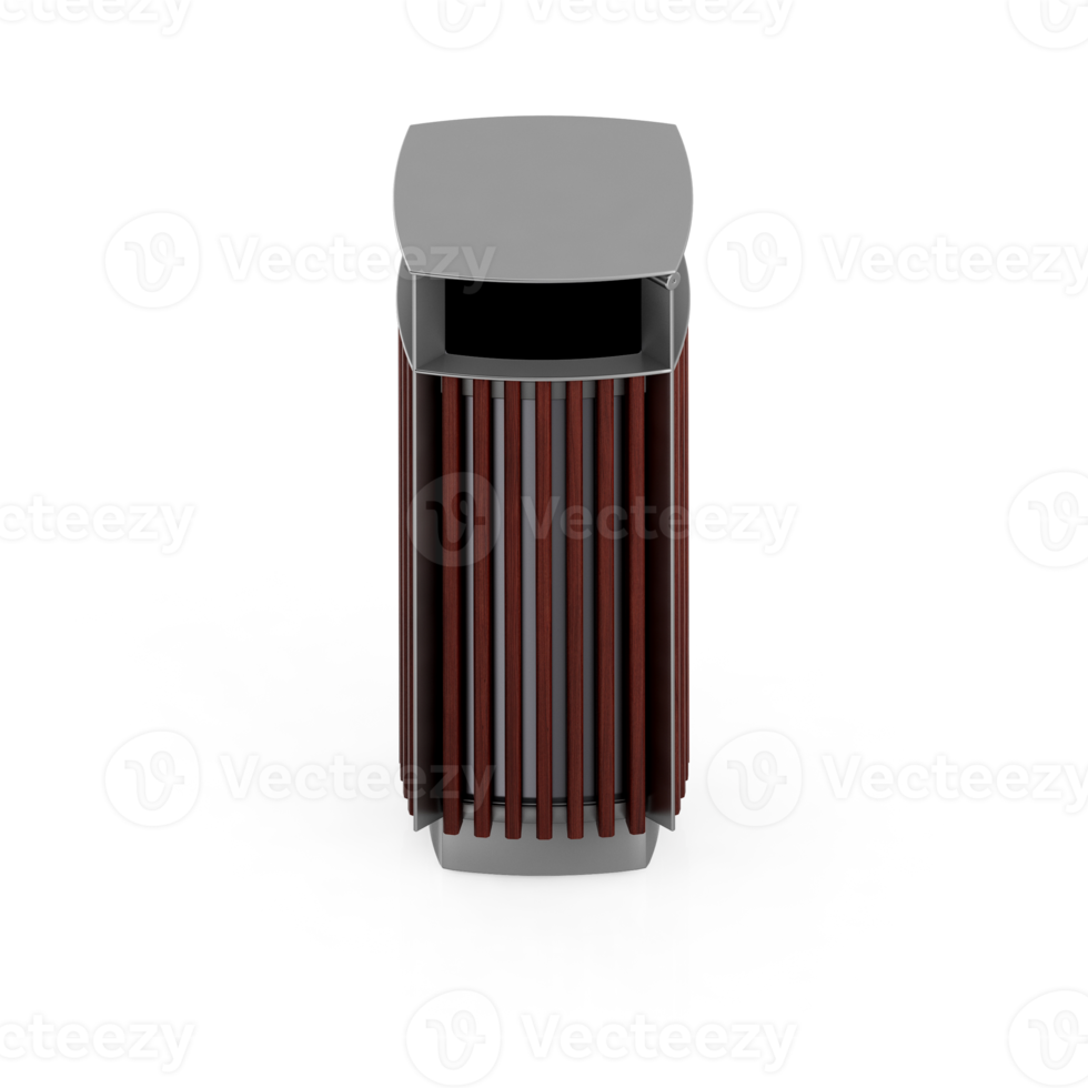 Isometric Trash Cans 3D Render png