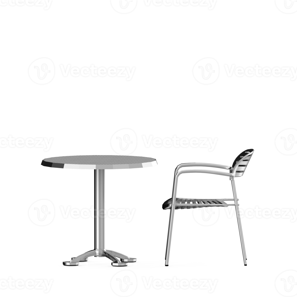 Isometric Table set front 3D render png