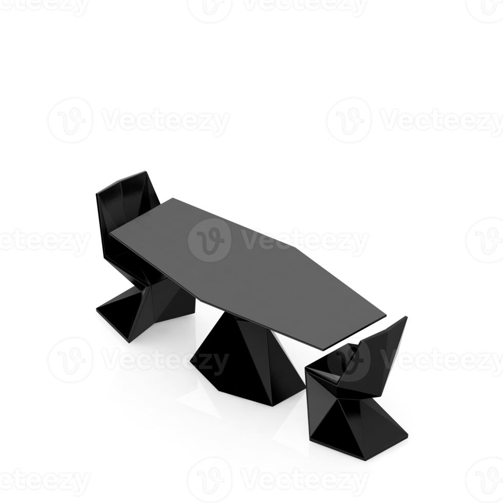 Isometric Table set Perspective 3D render png