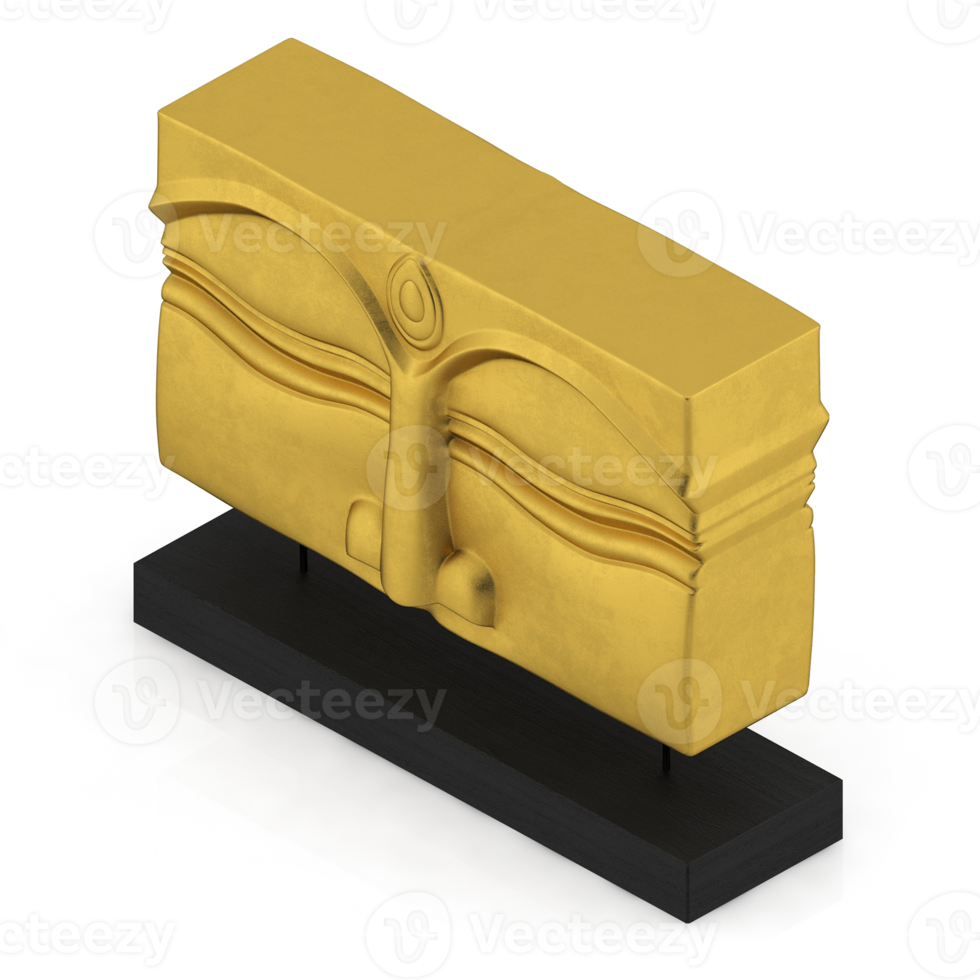 Isometric Statue 3D isolated render png