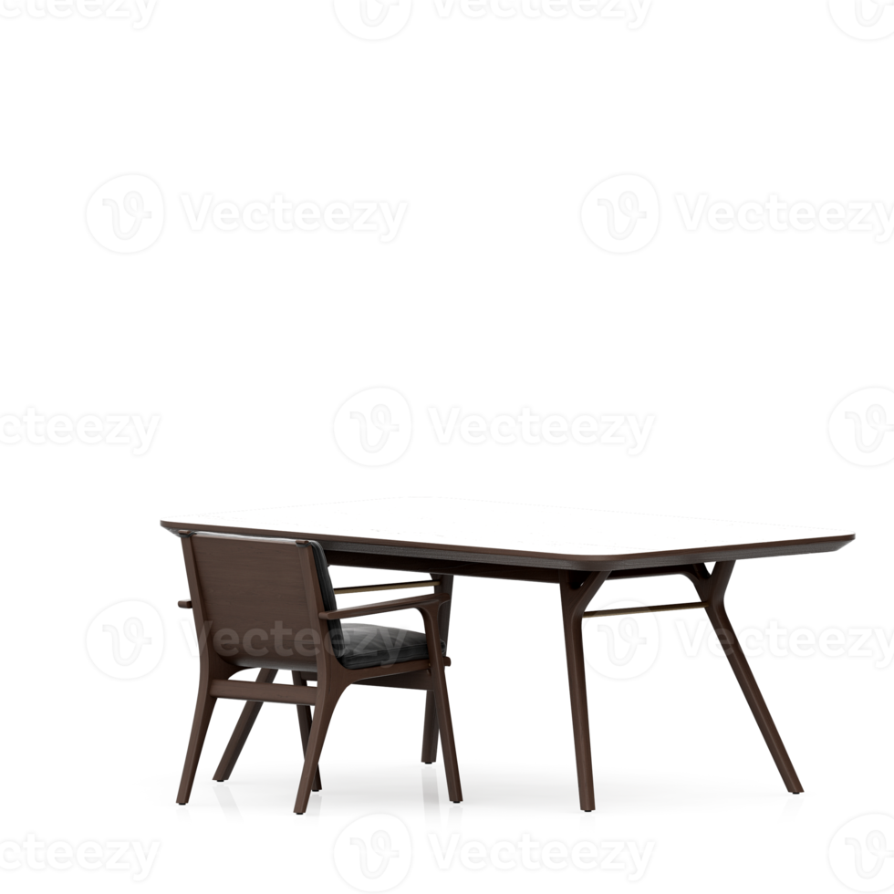 Isometric Table set front 3D render png
