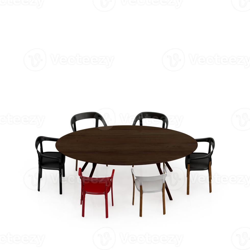 Isometric Table set Perspective 3D render png