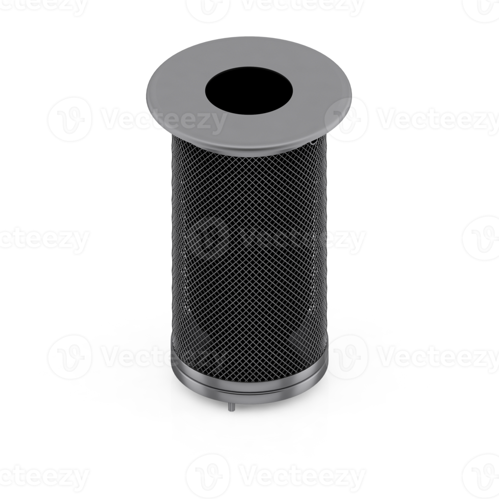 Isometric Trash Cans 3D Render png