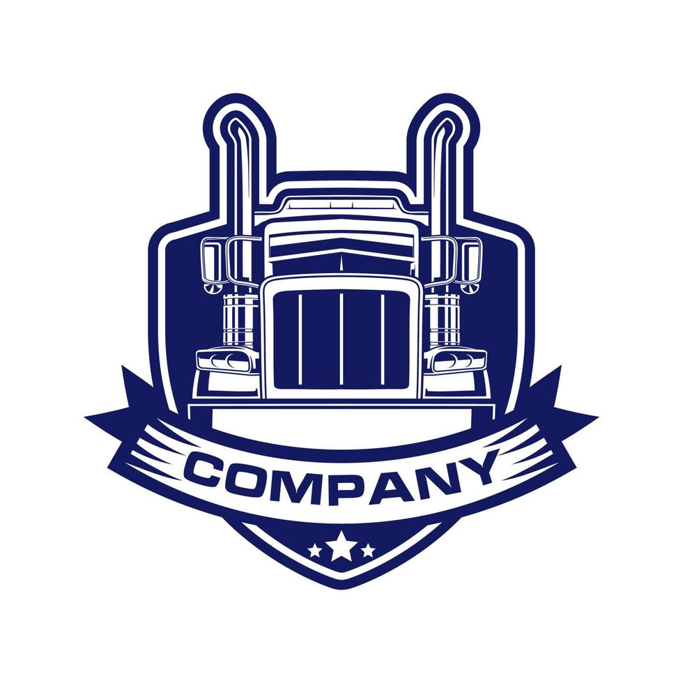logotipo de camiones - logotipo de remolque de camión vector