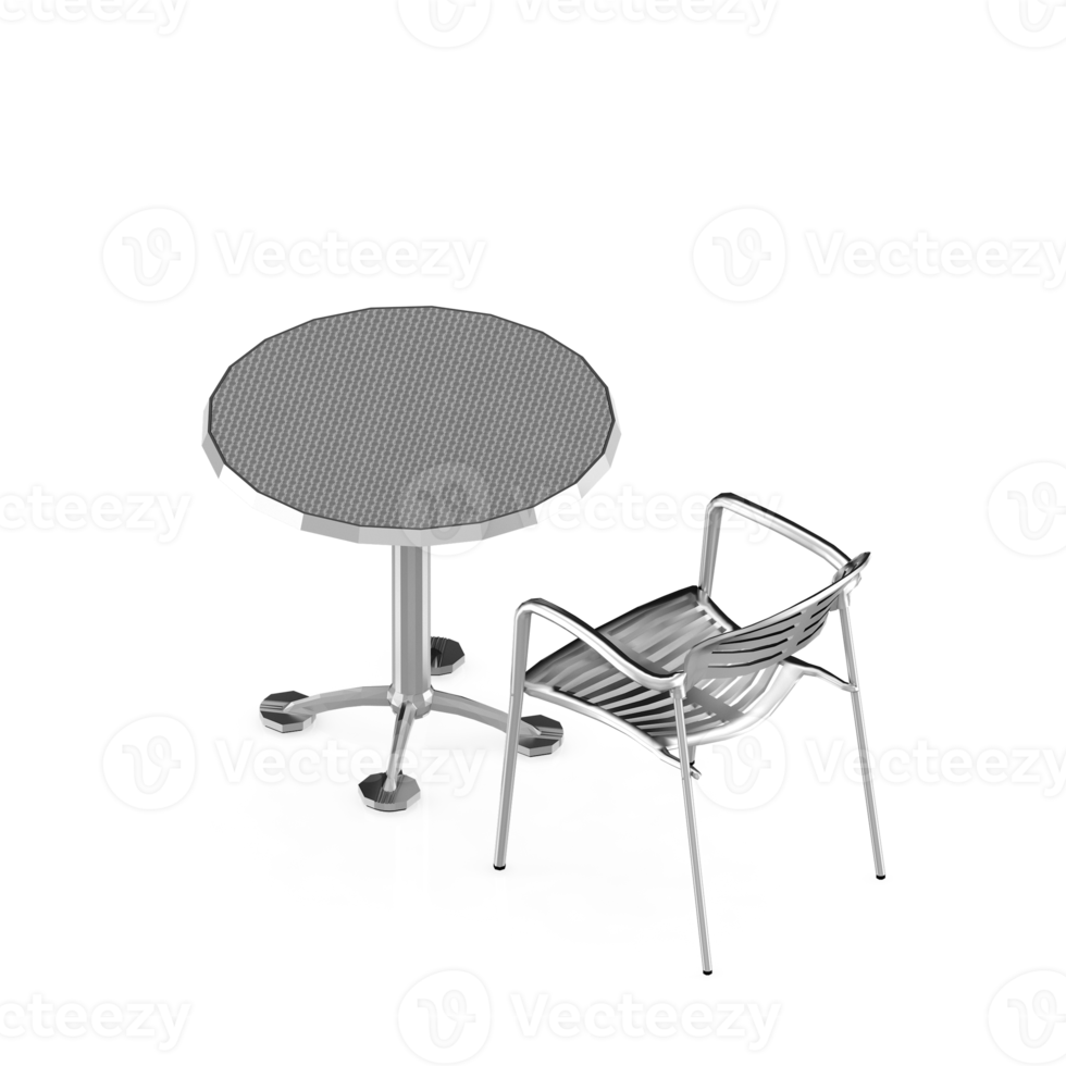 Isometric Table set Perspective 3D render png