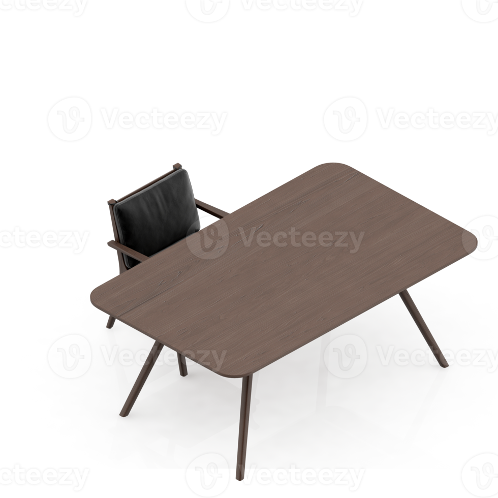 Isometric Table set Perspective 3D render png