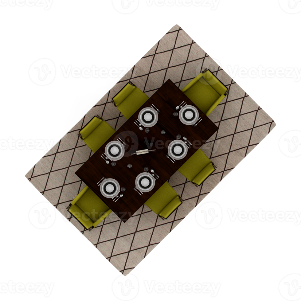 isometrisk tabell uppsättning topp 3d framställa png