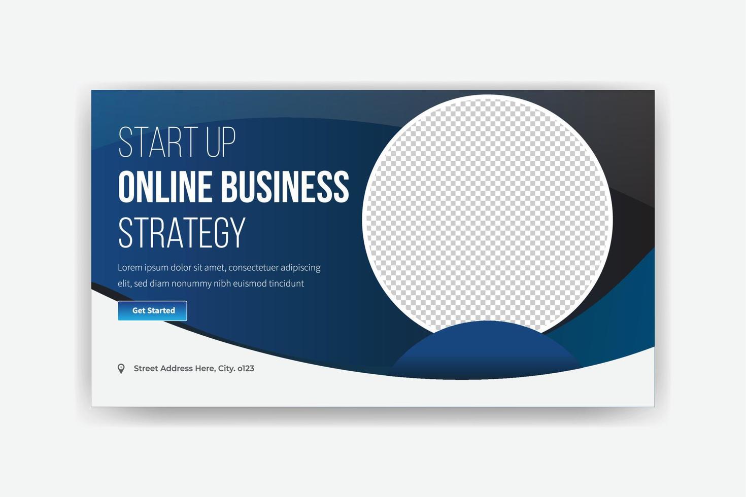 online business strategy social media banner template design vector