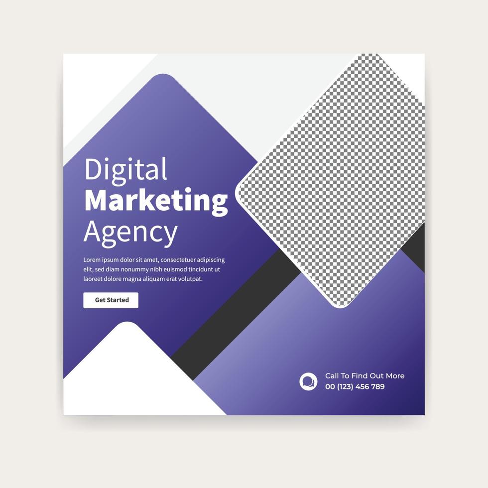 digital marketing social media post template banner design. business banner template. vector