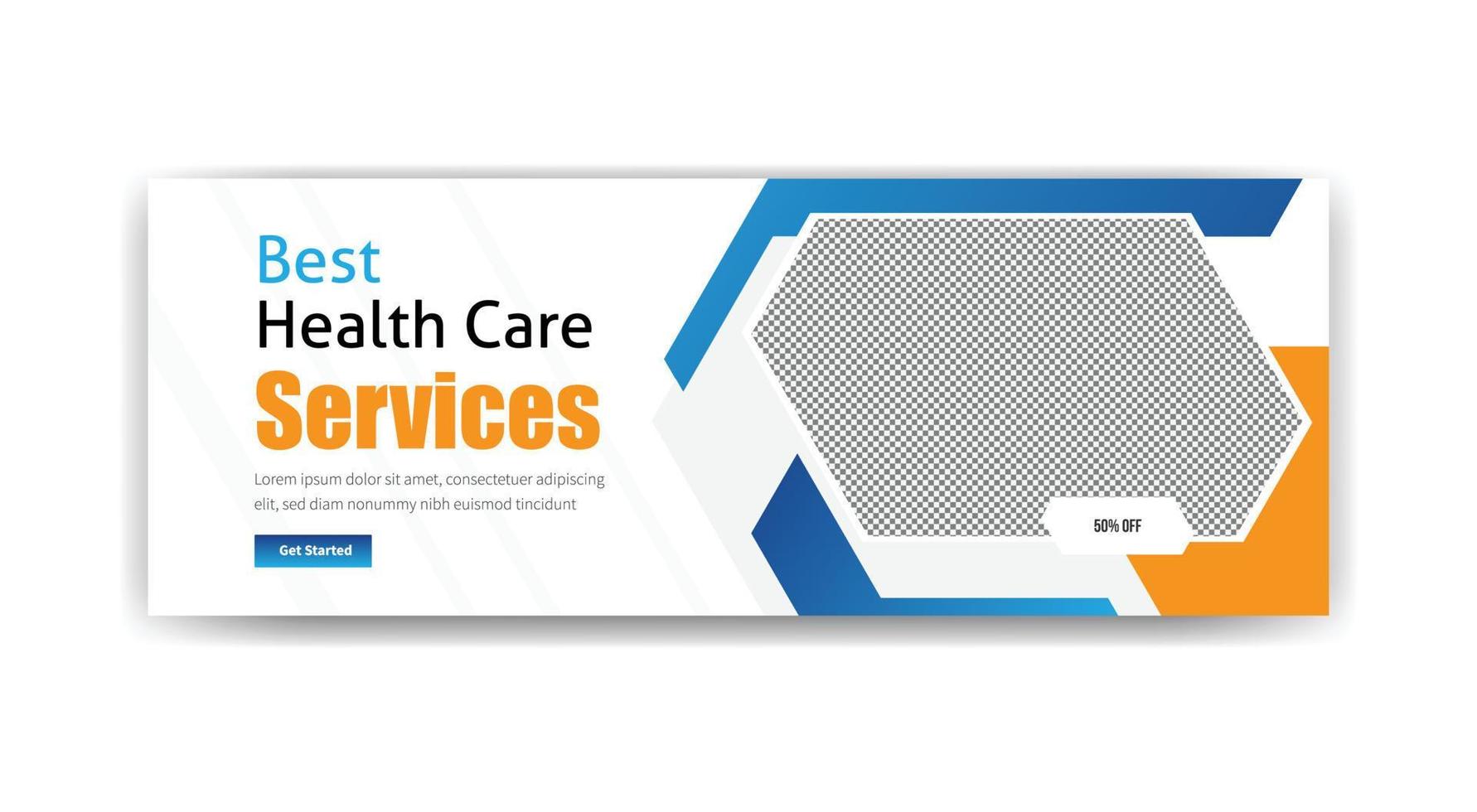 medical health care social media banner template design vector