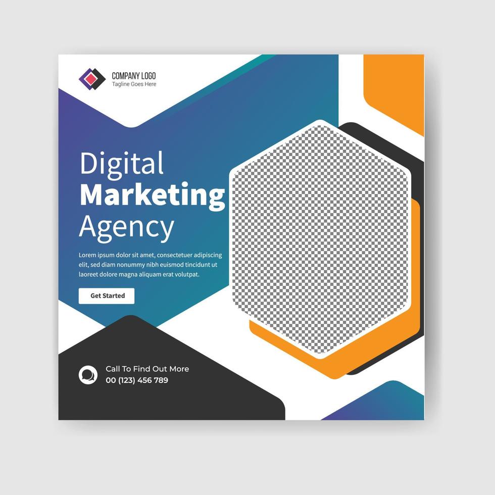 digital marketing social media post template banner design. business banner template. vector