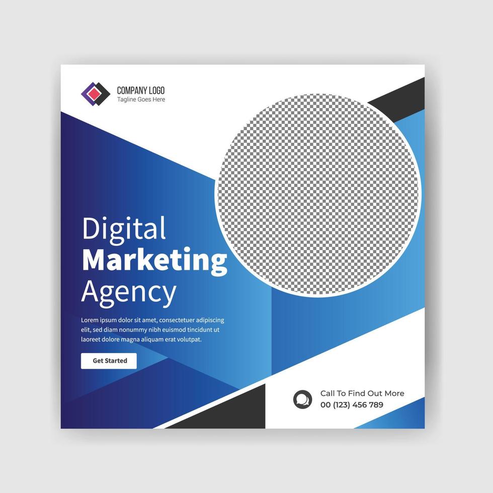 digital marketing social media post template banner design. business banner template. vector