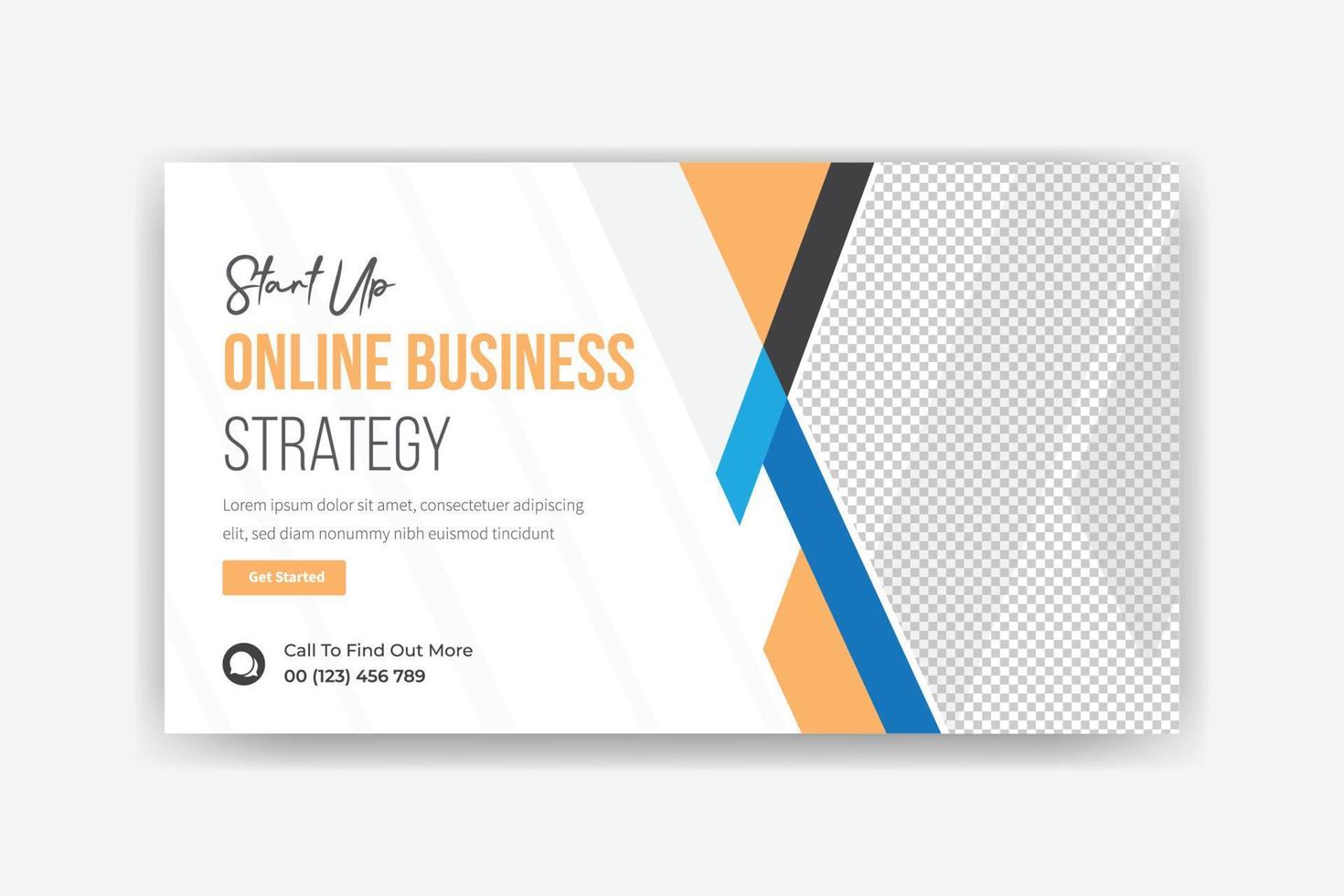online business strategy social media banner template design vector