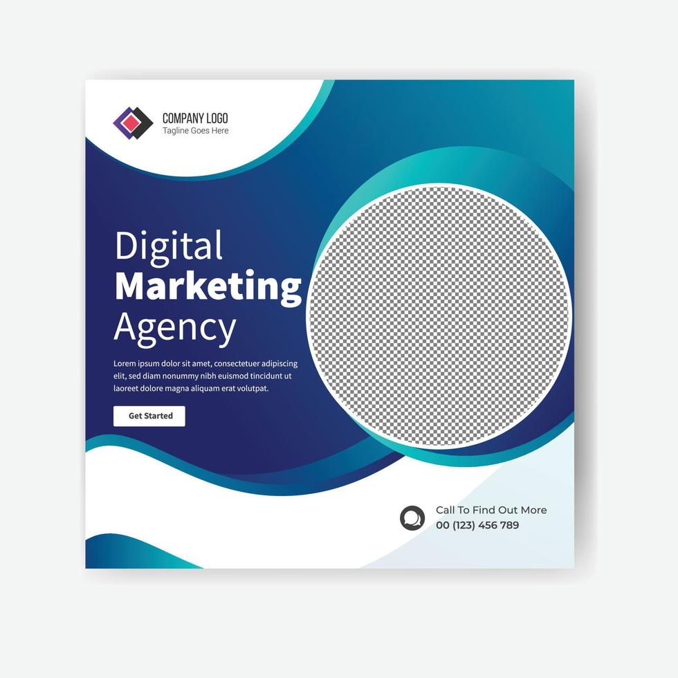 digital marketing social media post template banner design. business banner template. vector