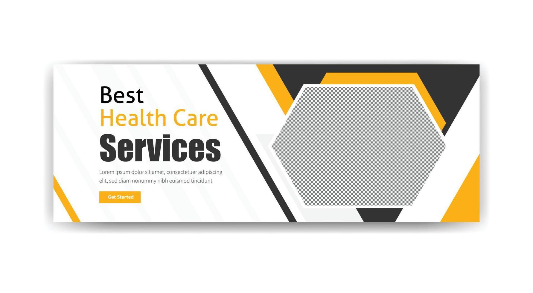 medical health care social media banner template design vector