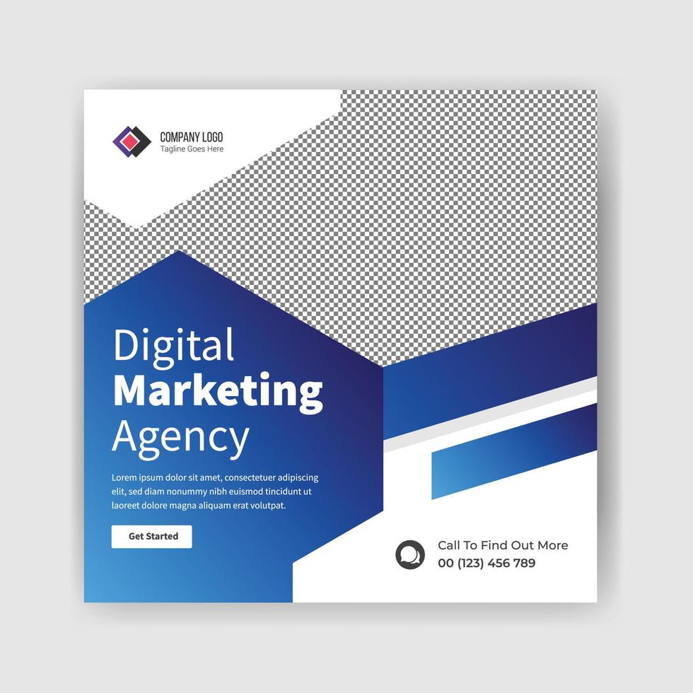 digital marketing social media post template banner design. business banner template. vector