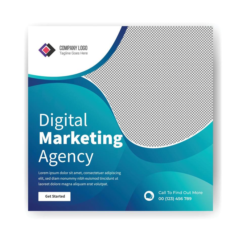 digital marketing social media post template banner design. business banner template. vector