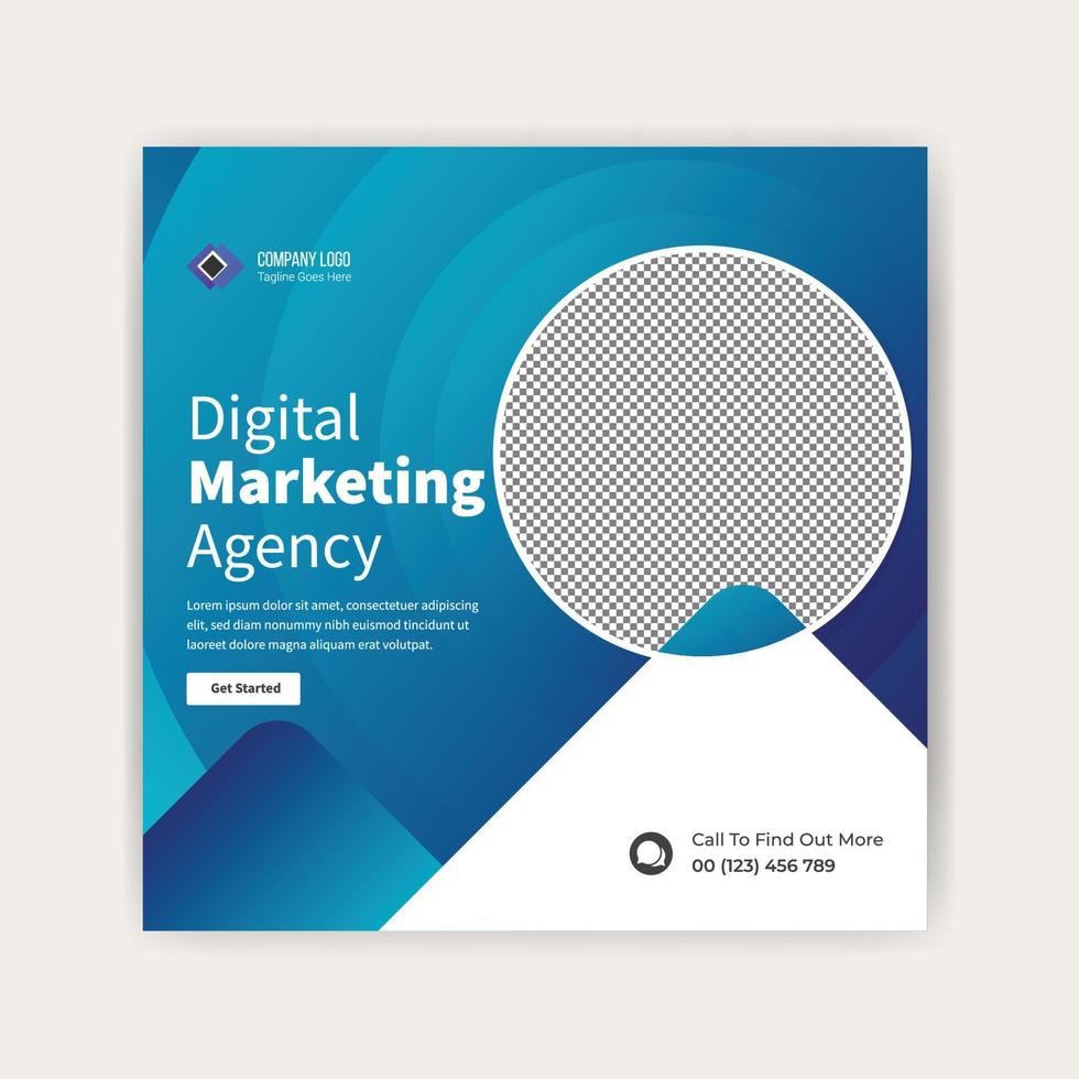 digital marketing social media post template banner design. business banner template. vector