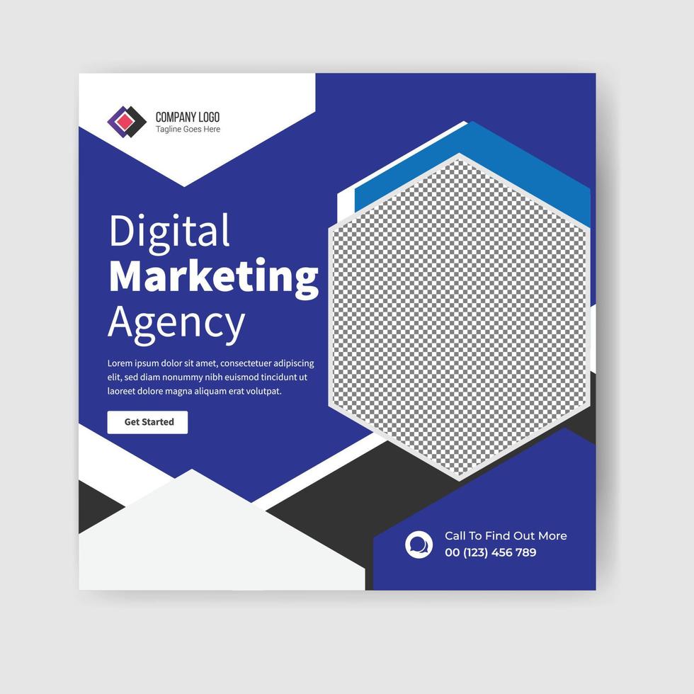 digital marketing social media post template banner design. business banner template. vector