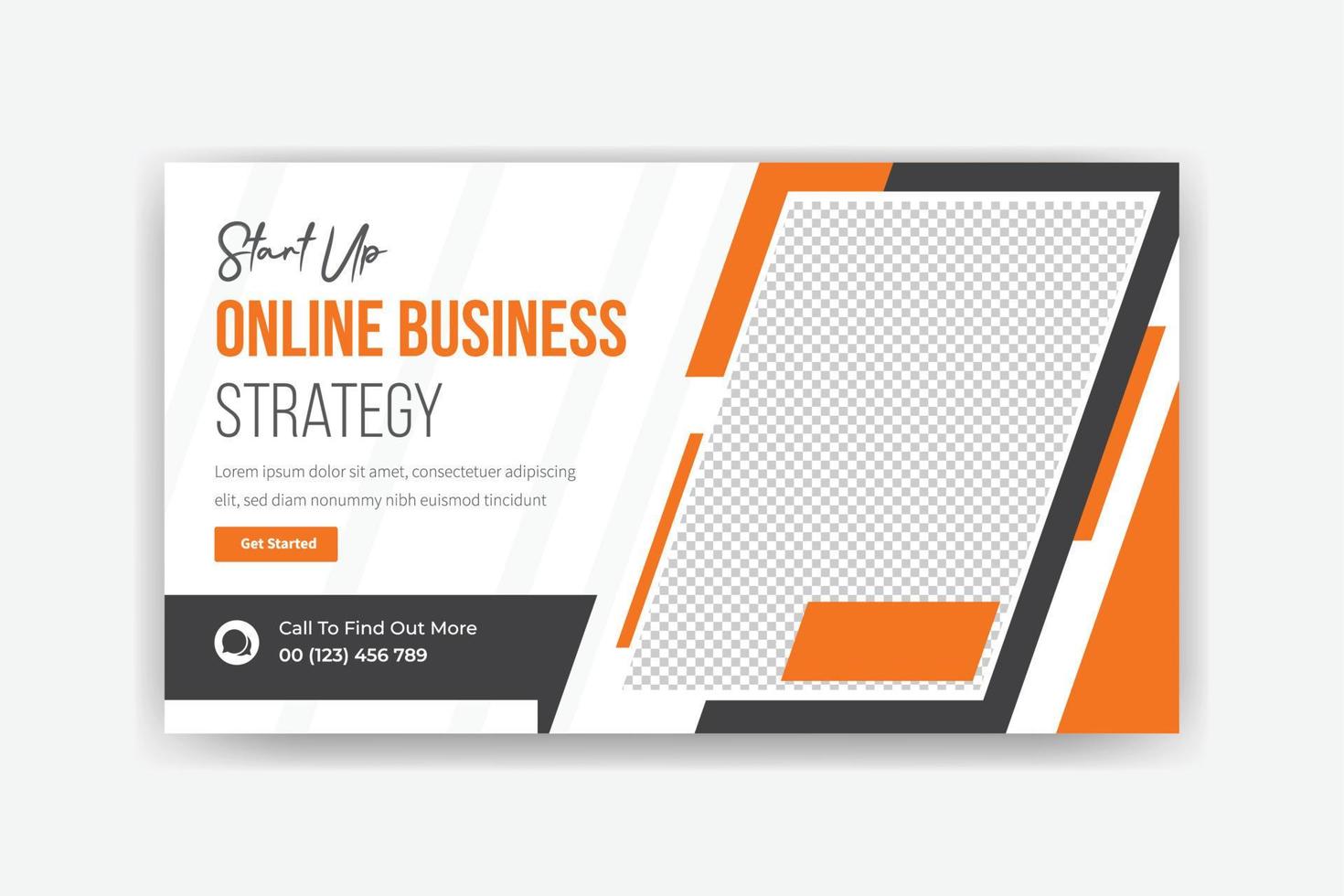 online business strategy social media banner template design vector