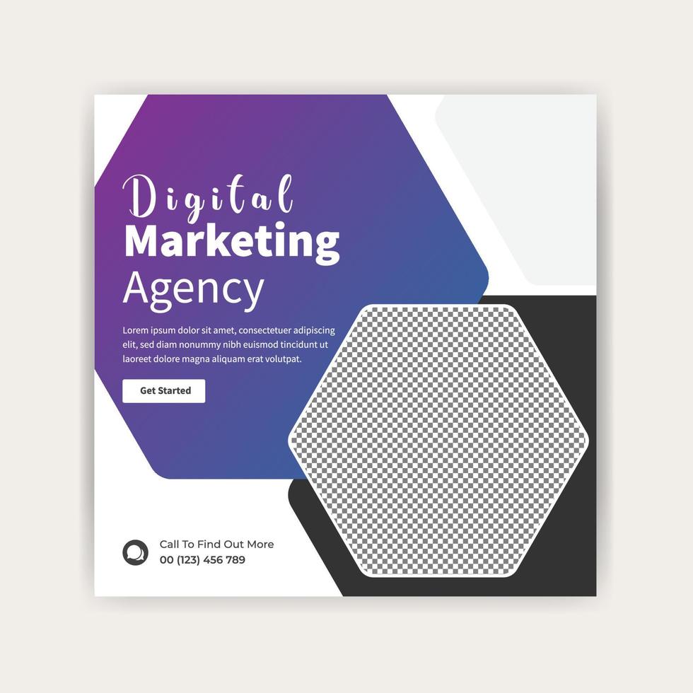 digital marketing social media post template banner design. business banner template. vector
