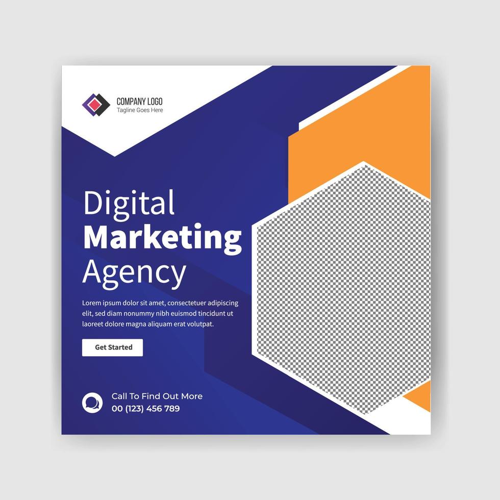digital marketing social media post template banner design. business banner template. vector