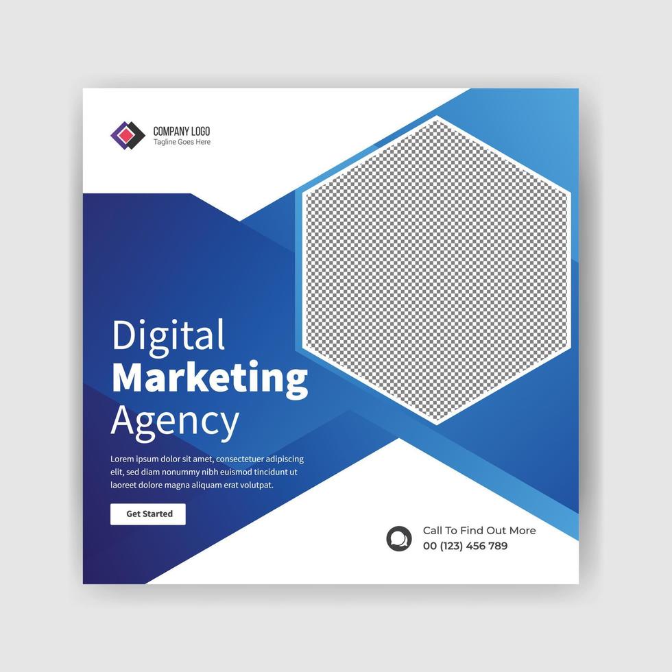 digital marketing social media post template banner design. business banner template. vector