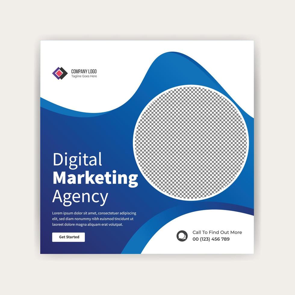 digital marketing social media post template banner design. business banner template. vector