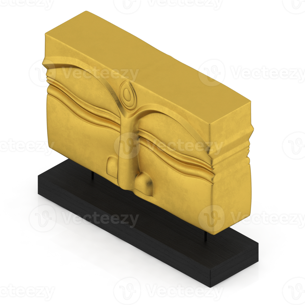 Isometric Statue 3D isolated render png