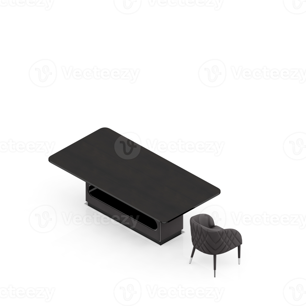 Isometric Table set Perspective 3D render png