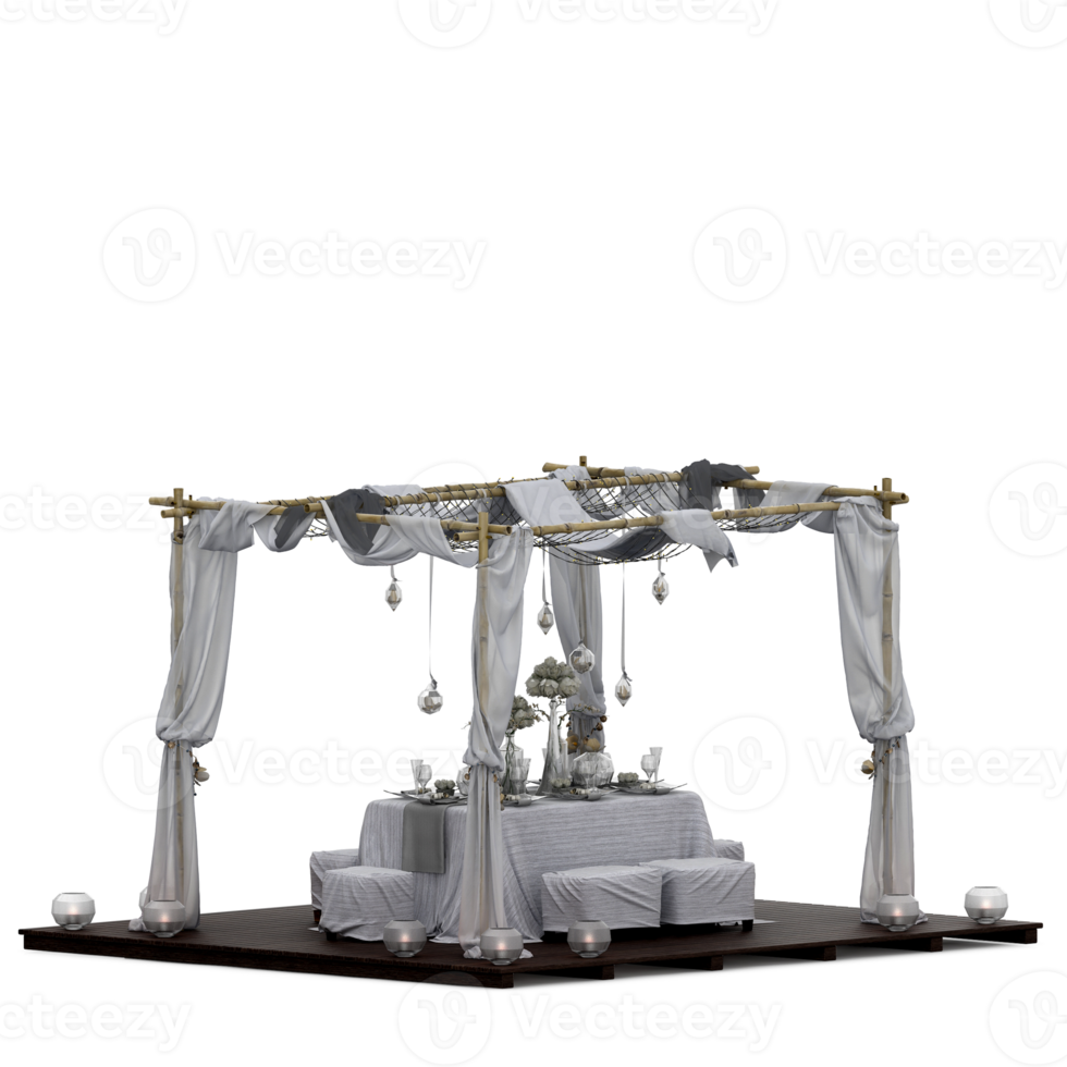 isometrische tafel reeks voorkant 3d geven png