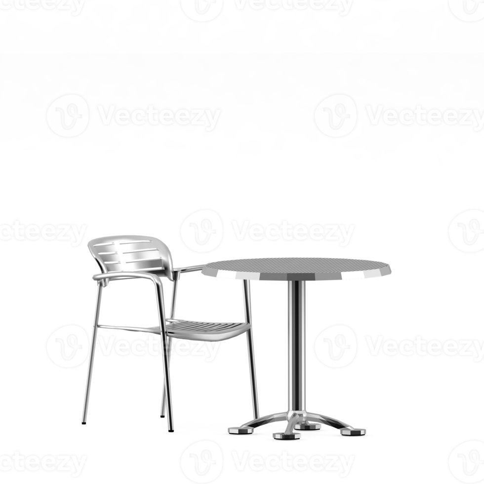Isometric Table set front 3D render png