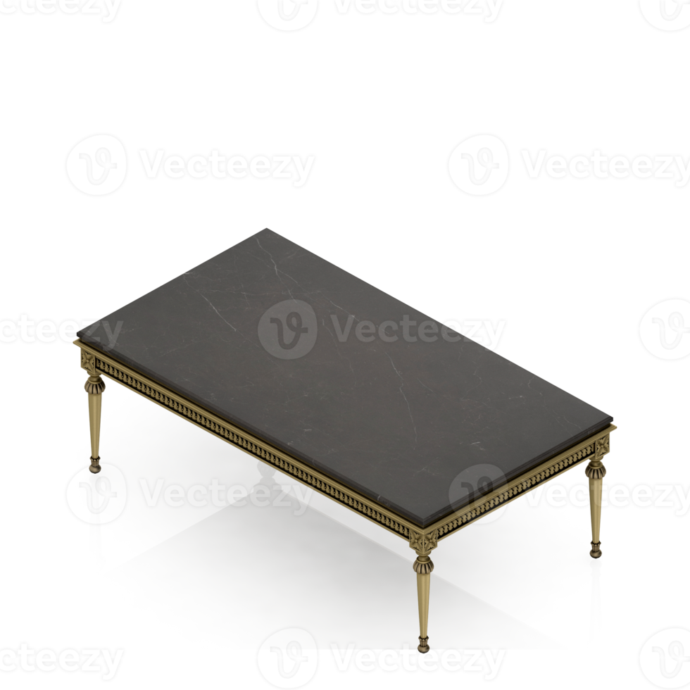 Isometric Table set Perspective 3D render png