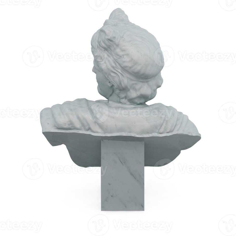 Isometric Statue 3D isolated render png