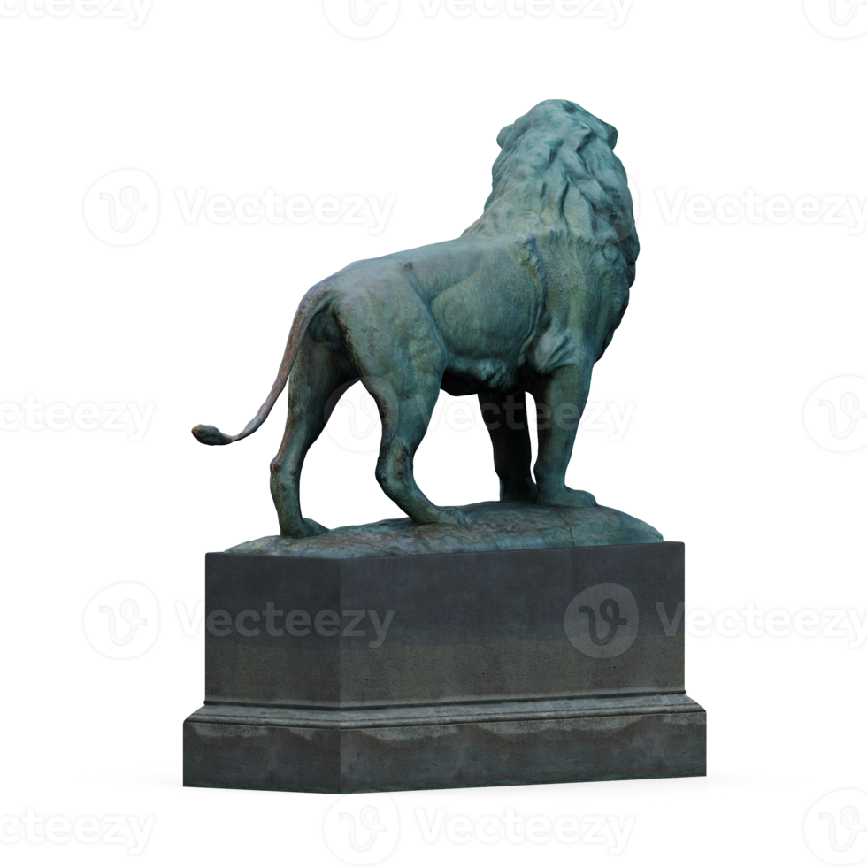 isometrische statue 3d isoliert rendern png