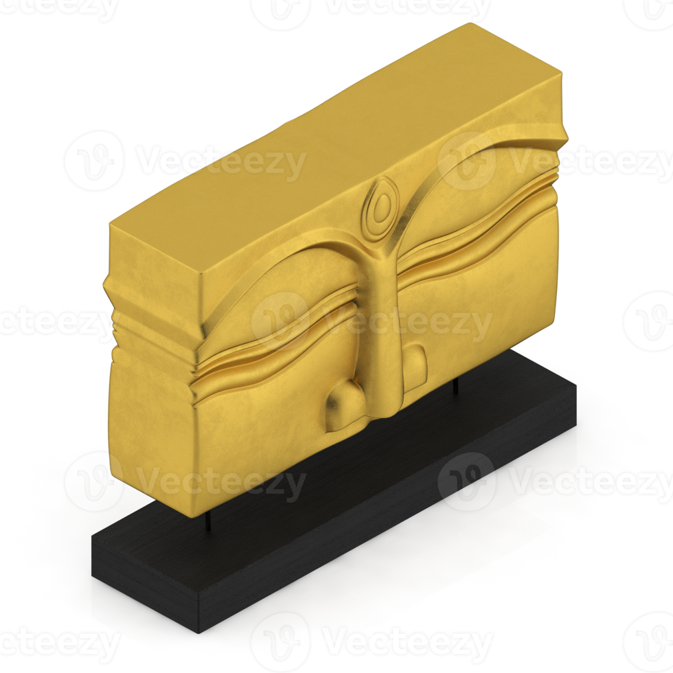 Isometric Statue 3D isolated render png