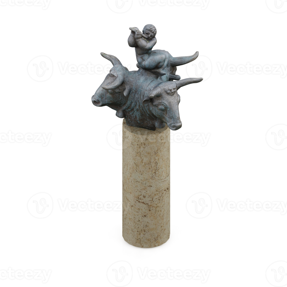Isometric Statue 3D isolated render png