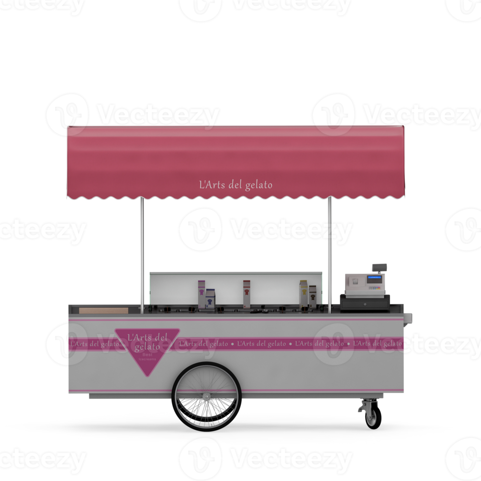 Isometric Street food 3d Render png