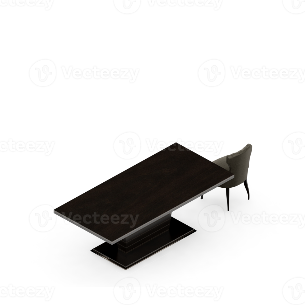 Isometric Table set Perspective 3D render png