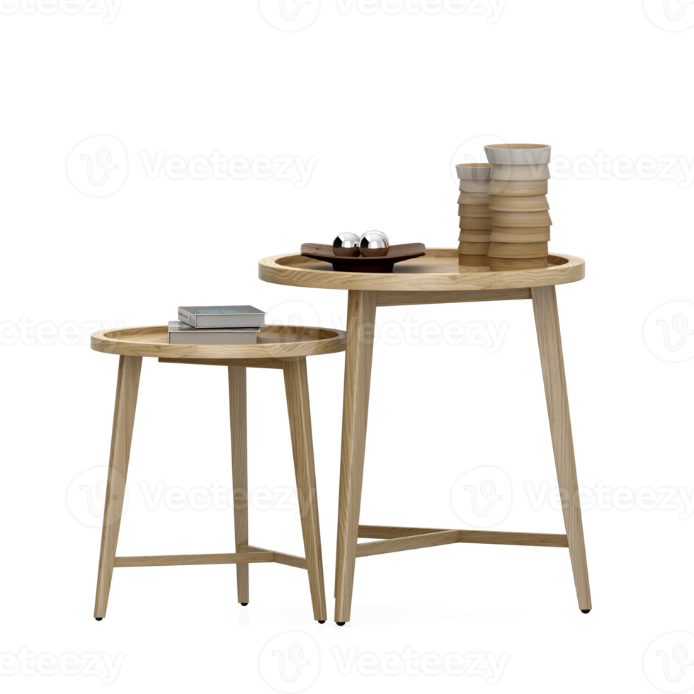 Isometric Table set front 3D render png